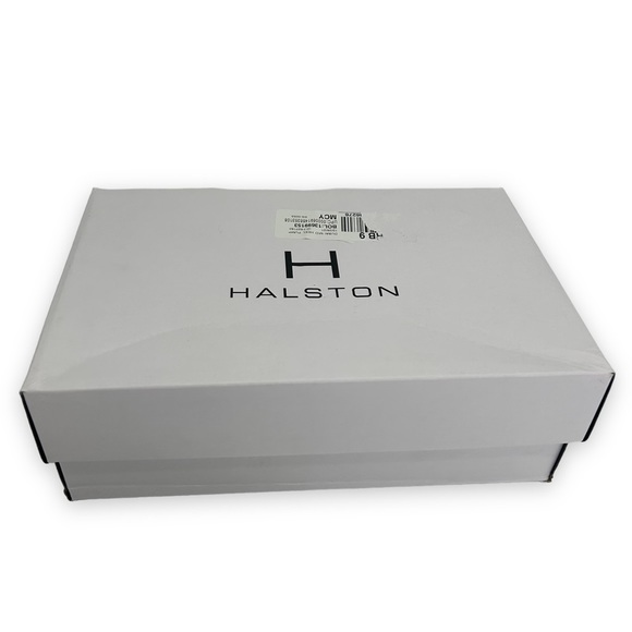 NWT H Halston Dubai Tassel Kitten Heel Pumps in vegan suede Black size 7.5 NEW - Picture 8 of 11